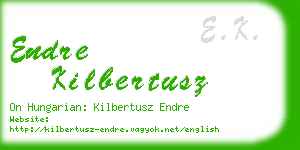 endre kilbertusz business card